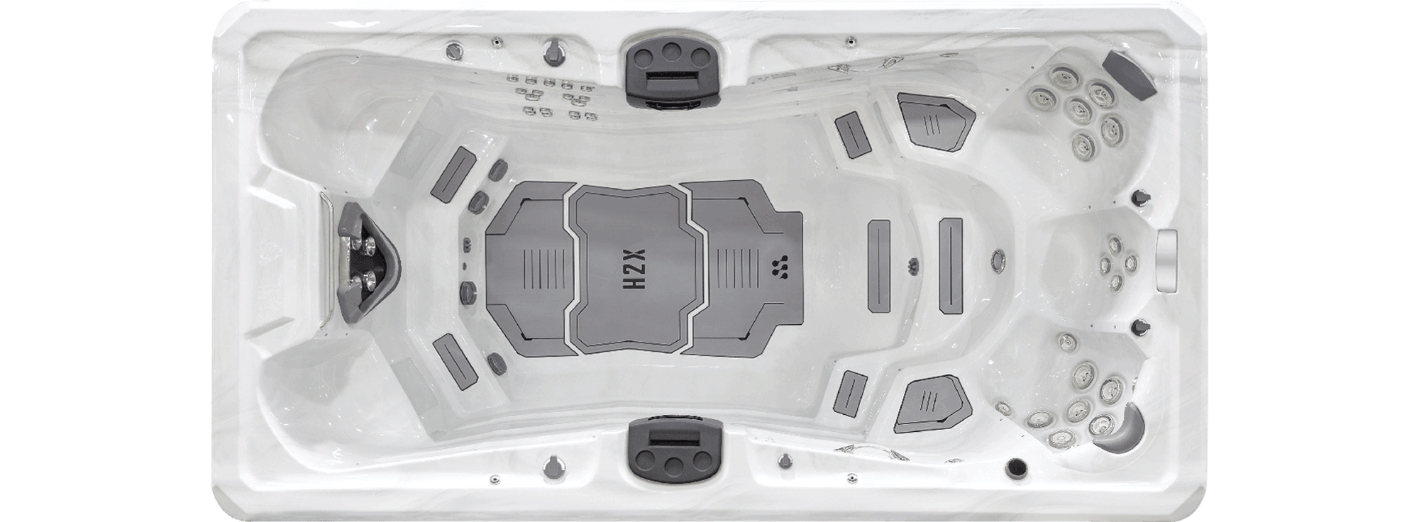Trainer 15 overhead swim area and seating layout